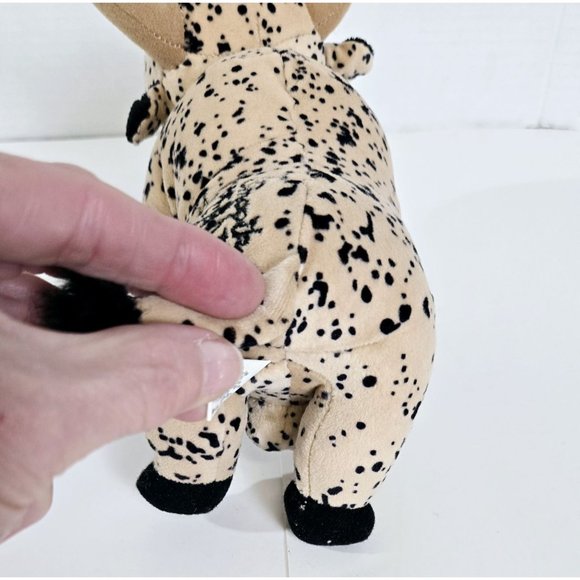 CURTO TOY Bull Cow Tan Black Spotted Stuffed Animal Plush Toy Smooth Operator - Picture 4 of 11